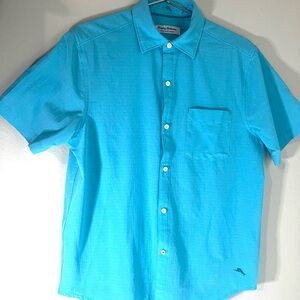Tommy Bahama Turquoise Casual Button Down Shirt